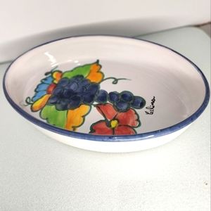Himark‎ Celina Portuguese ceramic large baking dish hand painted grapes&flower